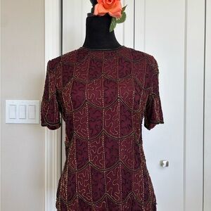 Stenay Maroon Embellished Top